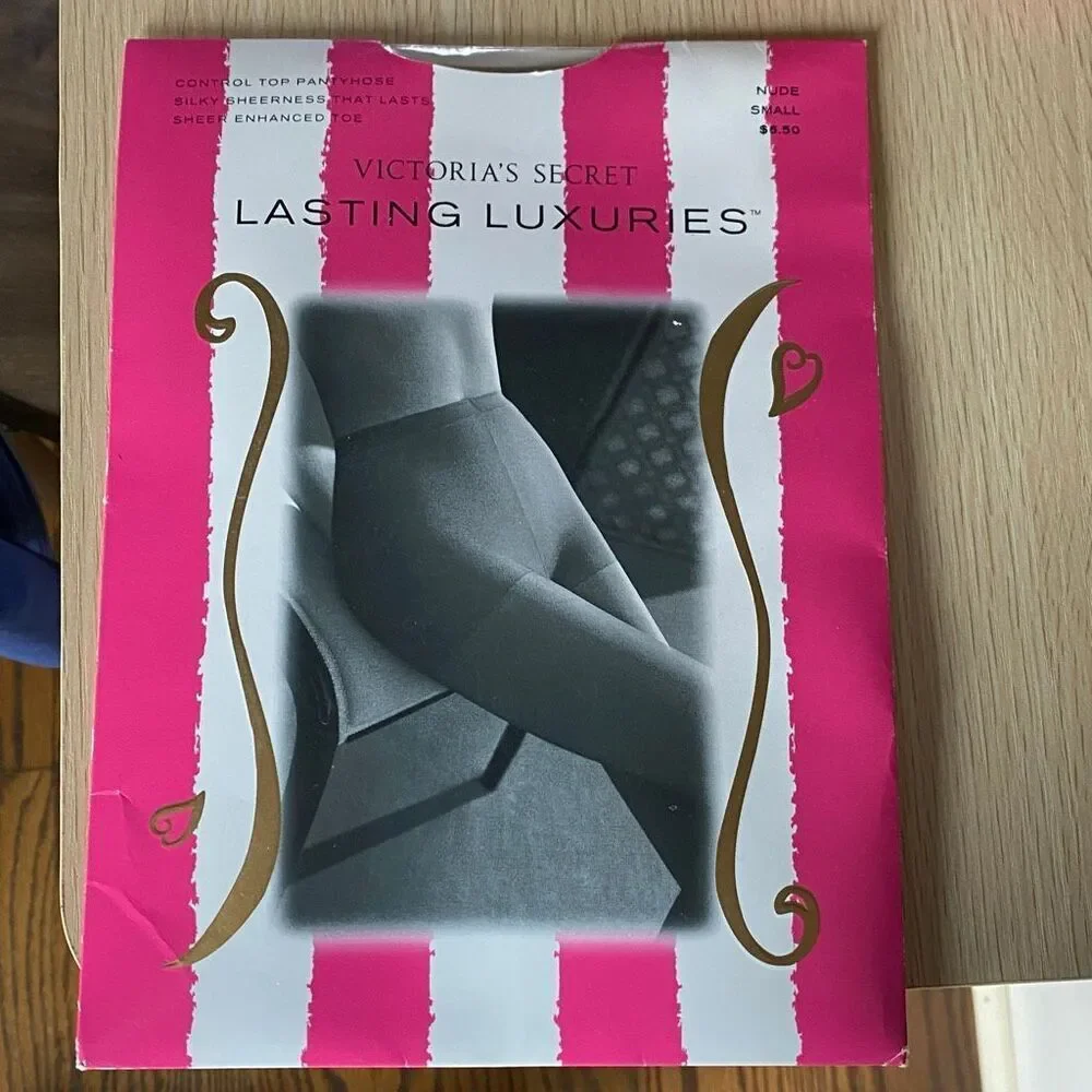 Victorias Secret Pantyhose Small Lasting Luxury Control Top Vtg 90s